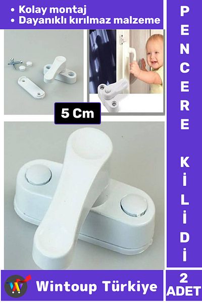 Wintoup Premium Durable Safety Kids Room Baby Room Pvc Window Door Shatterproof Safety Lock 2Pcs