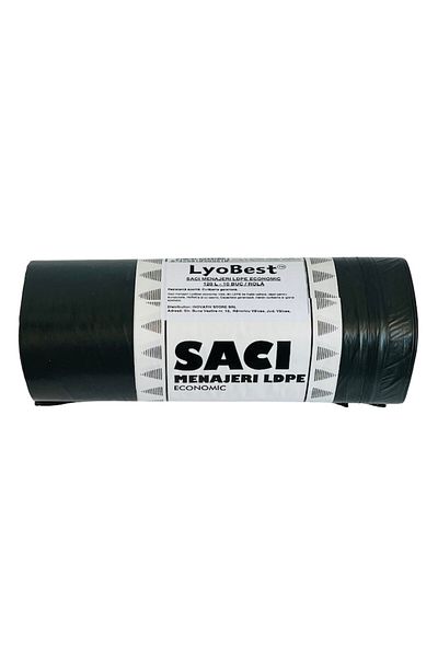 LYOBEST LDPE garbage bags, resistant, Economical, Black, Capacity 120 L, 10 pcs / roll