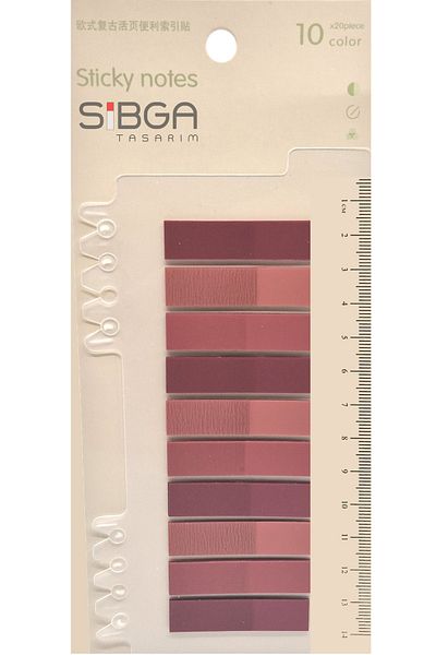 sibga tasarım Transparent Burgundy Tones Bookmark Bookmark Sticker Note Paper