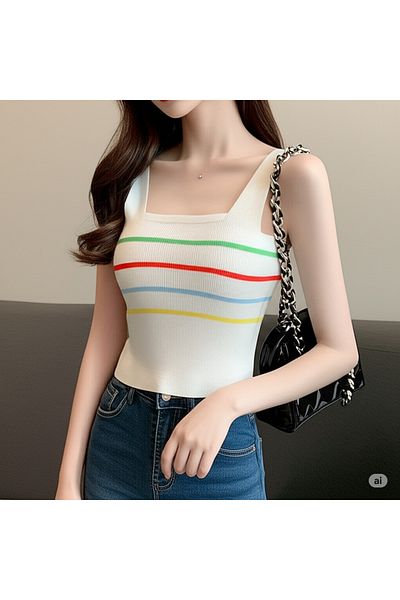 DHDmoda Women's Knitwear Strap Blouse