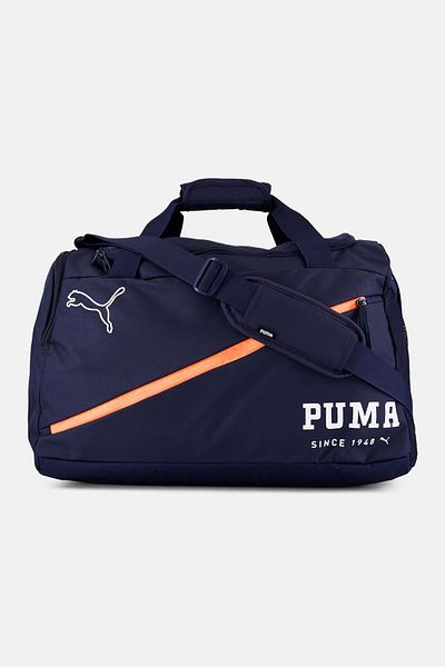 Puma Men Brand Logo Duffle Bag, Navy