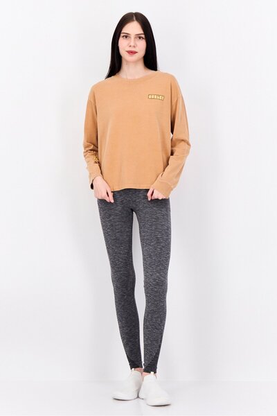 Hurley Women Sportswear Fit Long Sleeves Outdoor Top, Light Brown