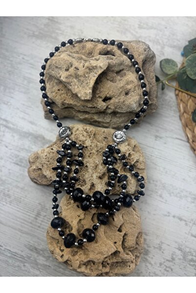 SEDEF TAKI Doğal taşlı boncuk kolye