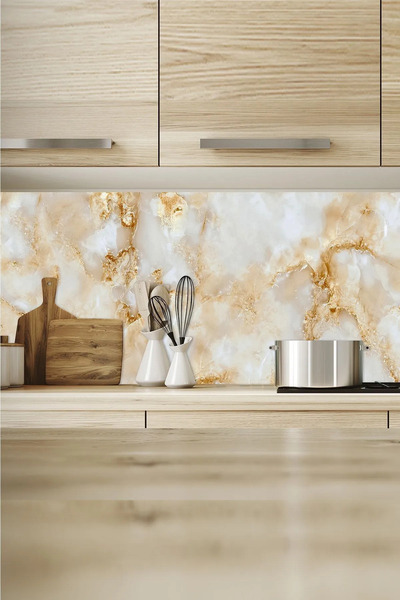 Rabadon Покритие за кухненски плот, мраморно шарено самозалепващо фолио, стикер за плочки, 60 см х 100 см