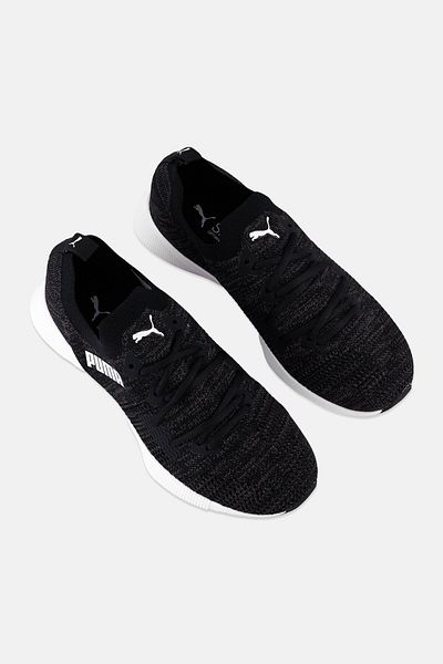 Puma Women Flyer Runner Engineered Lace Up Running Shoes, Black