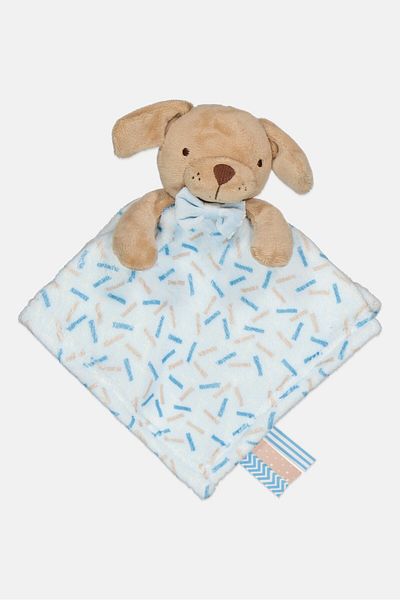Snuggle Tots Toddlers Boy Dog Plush Blanket With Taggie, Multicolor