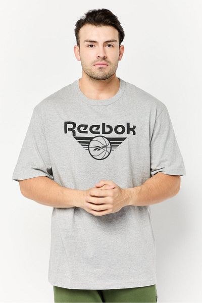 Reebok Men Sportswear Fit Short Sleeve Outdoor T-Shirts, Grey