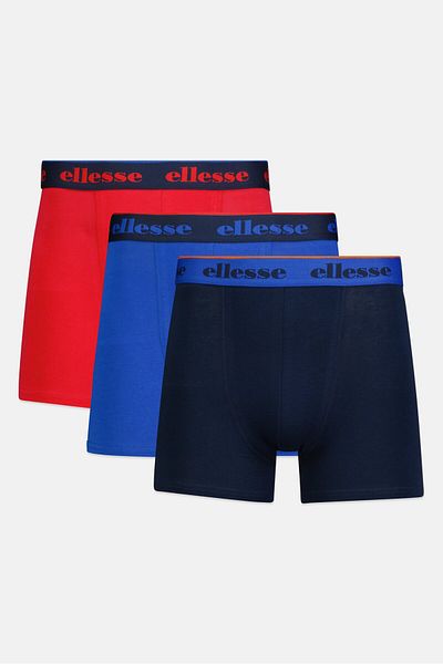 Ellesse Men 3 Pieces Brand Logo Trunks, Multicolor