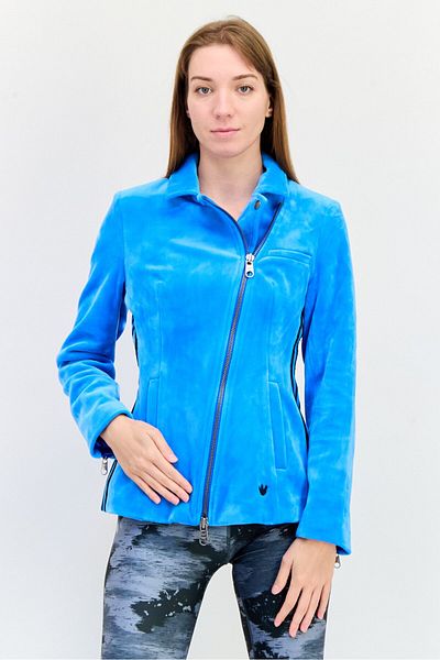 adidas Women Sportswear Fit Outdoor Motorcycle Jackets, Blue