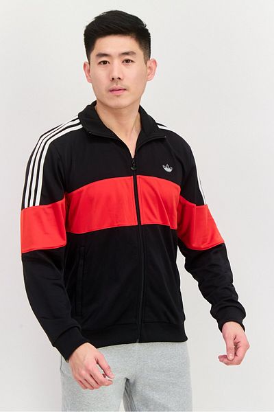 adidas Women Sportswear Fit Long Sleeves Training Jacket, Black/Red Combo
