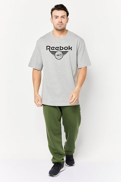 Reebok Men Sportswear Fit Short Sleeve Outdoor T-Shirts, Grey