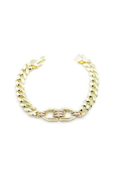 PRATİKOBA Zircon Stone Bracelet - Gold