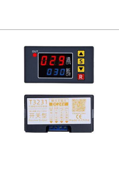 Choice DC 24V T3231 110V-220V 12/24V Digital Time Delay Relay LED Display Cycle Timer Control Switch Adjust