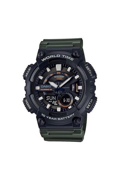 Casio CASIO Men's Analog Black Dial Watch - AEQ-110W-3A