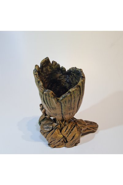 OEM Figurină meditativă Baby Groot, pictată manual, multicoloră, adâncime ghiveci 7 cm, înălțime 20 cm