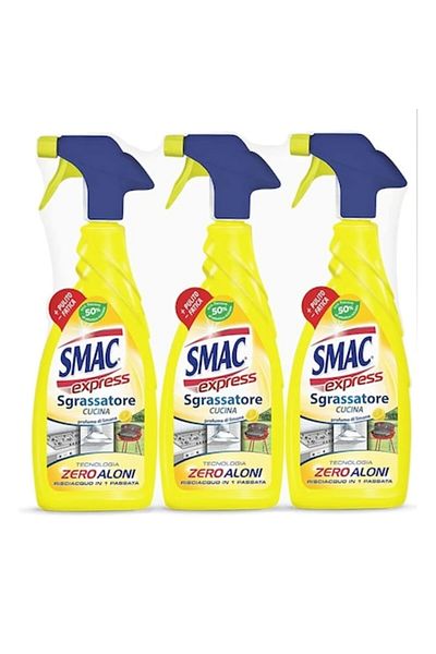 SMAC Pachet 3 bucati Degresant bucatarie Smac express limone zero aloni (vapo) 650 ml