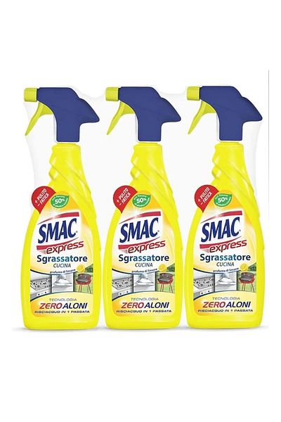 SMAC Pachet 3 bucati Degresant bucatarie Smac express limone zero aloni (vapo) 650 ml