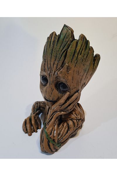 OEM Baby Groot Meditating figurine, hand-painted, multicolor, pot depth 7 cm, height 20 cm