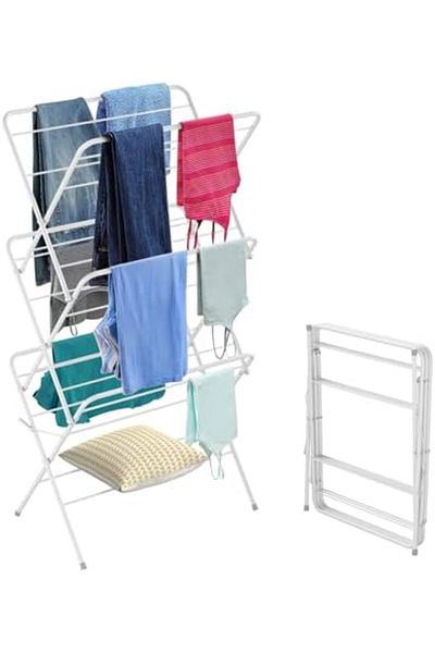 Generic 3-Tier Clothes Drying Stand, Foldable Clothes Rack for Air Drying Clothing, Sturdy Durable Clothes D