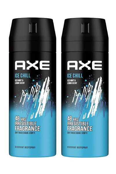 Axe Pack Of 2 Men Body Spray Deodorant Ice Chill - 2x150ml