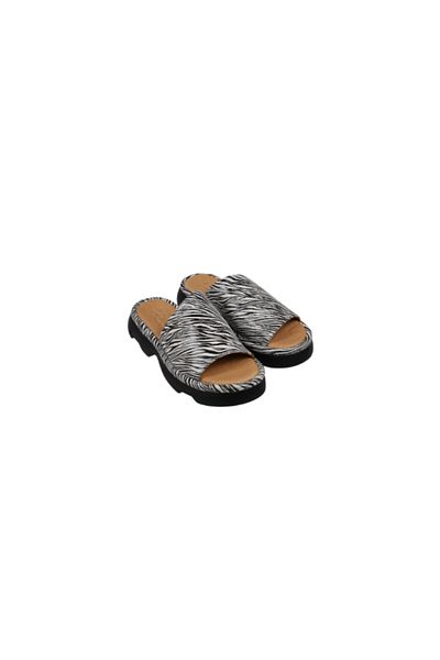 Lady Mia Freya Genuine Leather Asymmetric Women's Slippers