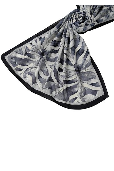 mim eşarp Ebruli Flower Pattern Jan Jan Shawl 75X190 cm - Summer Shawl Model with Sparkling Pattern