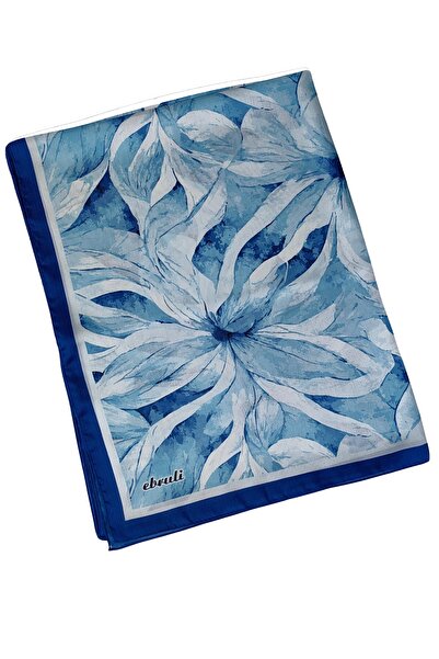 mim eşarp Model de șal Jan Jan cu model de flori Ebruli 75x190 cm - Model de șal de vară cu model strălucitor