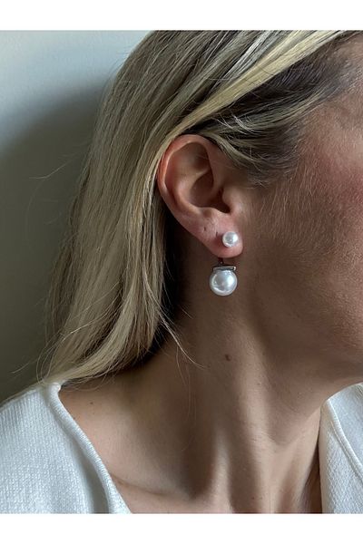 Rossetto Atelier Silver Pearl Earrings