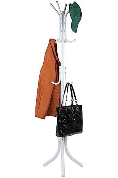 Generic Standing Metal Coat Rack Hat Hanger 11 Hook For Jacket, Purse, Scarf Rack, Umbrella Tree