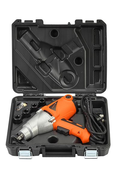 Lawazim 1010W Electric Impact Wrench - 2200 RPM with 4 CRV Sockets (17-22mm) BS Plug & Carrying Case