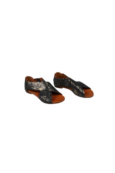 Lady Mia Begonia Genuine Leather Snake Print Women's Sandals