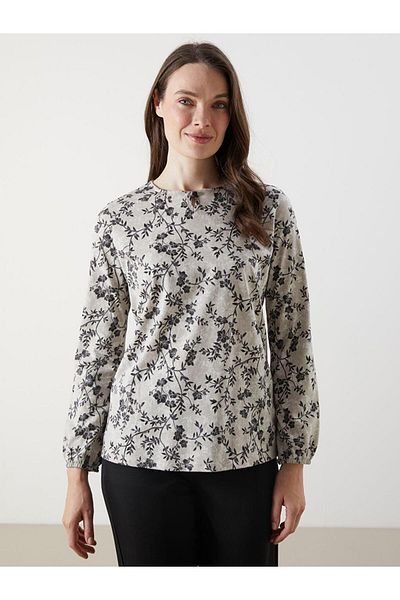 LC Waikiki Crew Neck Floral Women's Blouse (S5)