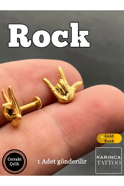 Karınca Piercing Rock Ear Piercing Earring Gothic Punk Devil Horn Tragus Helix Flat Conch Surgical Steel Piercing
