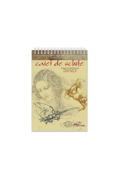 Libra Drawing and sketching pad A5 30 sheets of 200g textured cardboard LIBRA