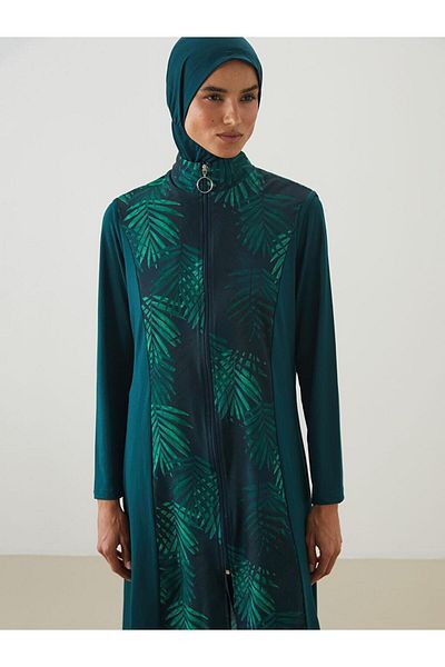 LC Waikiki Σετ γυναικείο μαγιό Hijab με όρθιο γιακά Floral (S5)
