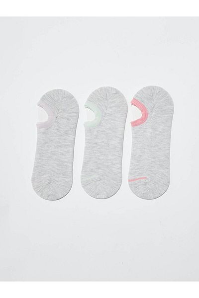 LC Waikiki Plain Cotton Women's Booties Socks 3-Piece