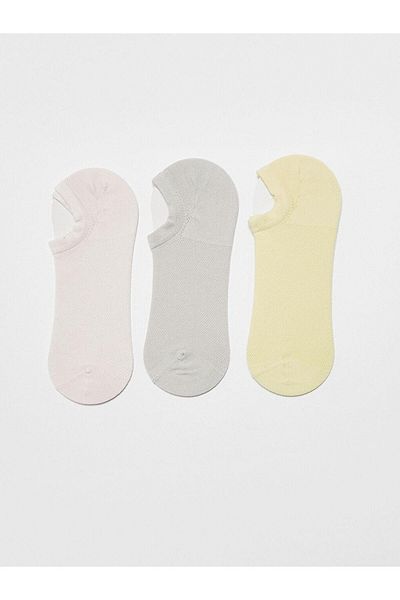 LC Waikiki Women's Plain Booties Socks 3-Piece (S1)
