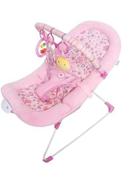 Moon HopHop Baby Bouncer – Soft Padded Rocker Chair w/ Hanging Toys and Calming Vibratio