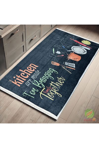 Dualhome Smile Kitchen Carpet Multicolor, 80x150 cm, Modern - 80x150 cm, rectangle, Multicolor