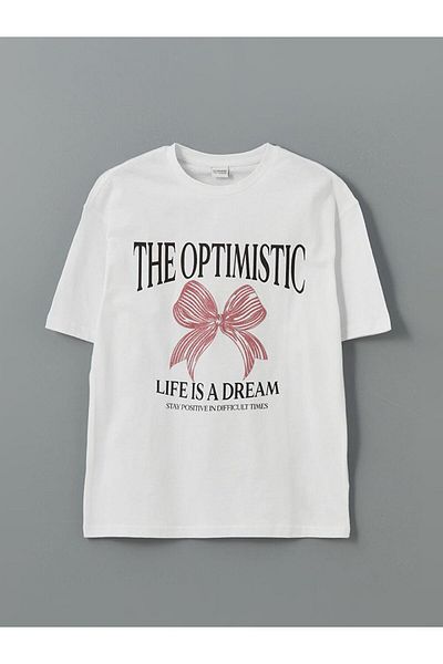 LC Waikiki Crew Neck Printed Girl's T-Shirt (S5)