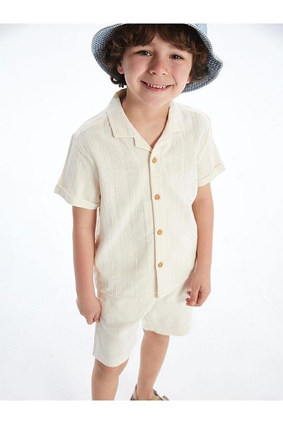 LC Waikiki Linen Blend Boys' Shirt and Shorts (S5)