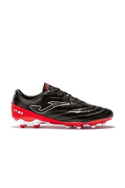 Joma Numero-10 2241 Μαύρο κόκκινο σταθερό μασίφ παπούτσια ποδοσφαίρου και μοκέτα