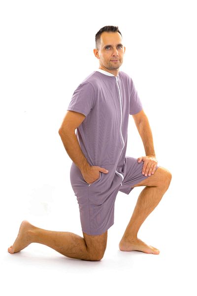 dendy Pánský overal pyžamový krátký Lilac 212/XL