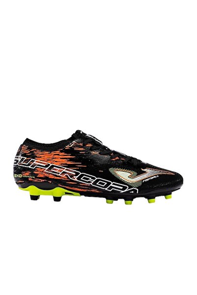 Joma Supercopa 2301 Black Coral Firm Ground Cleats and Astroturf Field Shoes
