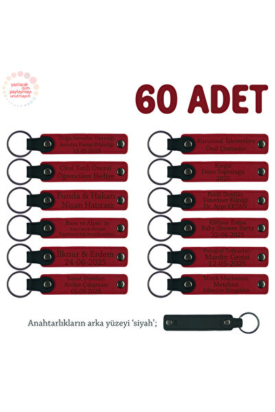 Miaju هدية توديع لفريق المدرسة، مجموعة من 60 قطعة، سلسلة مفاتيح جلدية تذكارية...