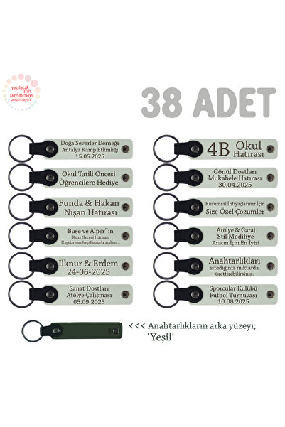 Miaju هدية شكر لنادي الدراما، مجموعة من 38 قطعة، سلسلة مفاتيح جلدية مصممة باس...