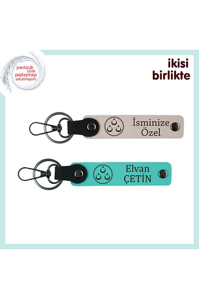 Miaju Special Ayyıldızlı Armağan for Wife – Personal Keychain Set with Meaning for Anniversary, Powder-Turquoise
