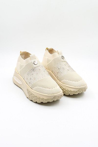 Guja Imported Knitwear Sneakers Women's Sports Shoes Gj305 Beige
