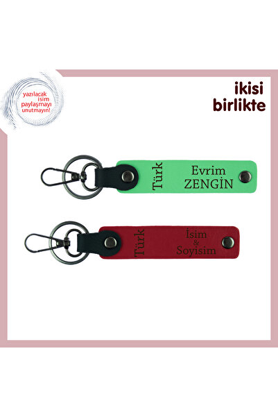 Miaju From Soldier to Friend – Turkish Writing Themed Set of 2 Personal Keych...