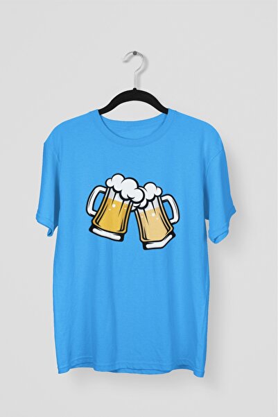 Butik МЪЖКИ/ЖЕНСКИ - BEER 2 - ТРИКО С КРЪГЛА ЯКА И КЪСИ РЪКАВИ С ТРАНСФЕРЕН ПЕЧАТ